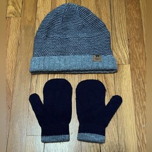 Carter’s Toddler Boy Knit Beanie & Glove Pack. 2T-4T.  Blue Gray